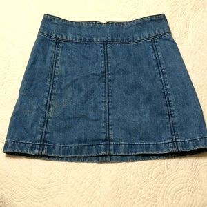 Free People denim mini skirt